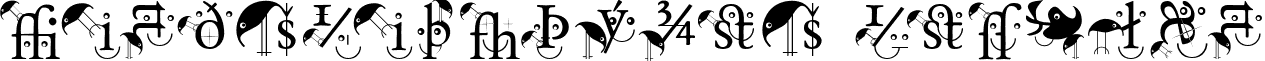 BirdsWithTypes Regular font - BirdsWithTypes.ttf