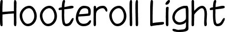 Hooteroll Light font - HooterollLight.ttf