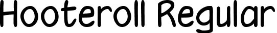 Hooteroll Regular font - design.graffiti.hooteroll.ttf
