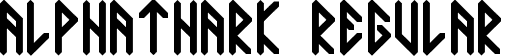 Alphathark Regular font - alphathark.ttf