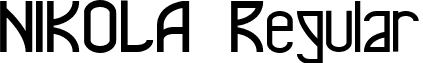 NIKOLA Regular font - NIKOLA.ttf