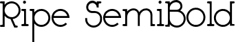 Ripe SemiBold font - ripesemibold.otf