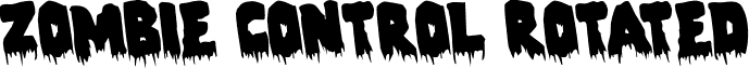 Zombie Control Rotated font - zombiecontrolrotate.ttf
