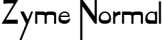 Zyme Normal font - zyme.ttf