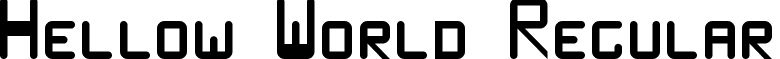 Hellow World Regular font - hellow_world.ttf