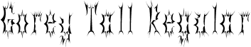 Gorey Tall Regular font - GORET___.TTF