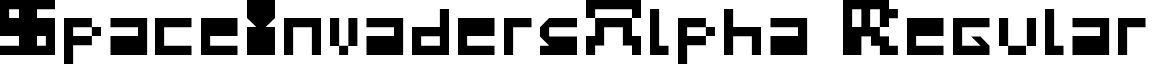 SpaceInvadersAlpha Regular font - spaceinvaders_alpha.ttf