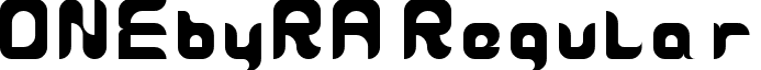 ONEbyRA Regular font - onebyra.ttf