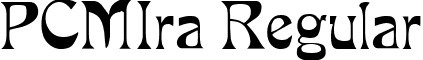 PCMIra Regular font - mira2.ttf