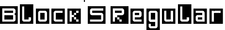 Block'S Regular font - blocks.ttf
