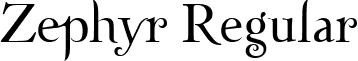 Zephyr Regular font - TWILIGHT.TTF
