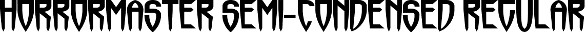 Horrormaster Semi-condensed Regular font - Horrormaster.ttf