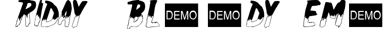 Friday13 bloody Demo font - Friday13bloody DEMO.ttf