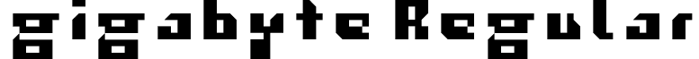 gigabyte Regular font - gigabyte.otf