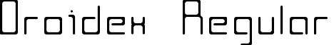 Droidex Regular font - droidex.ttf