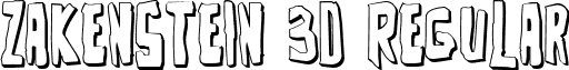 Zakenstein 3D Regular font - zakenstein3d.ttf
