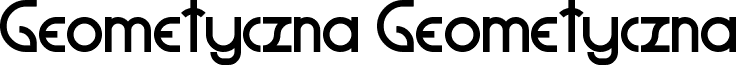 Geometyczna Geometyczna font - geometyczna.ttf