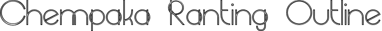 Chempaka Ranting Outline font - Chempaka Ranting Outline.ttf