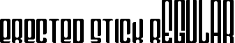 ERECTED STICK Regular font - erected_stick.ttf