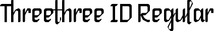 Threethree ID Regular font - threethree_id.ttf