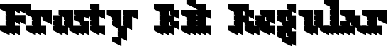 Frosty Bit Regular font - frosty_bit.ttf