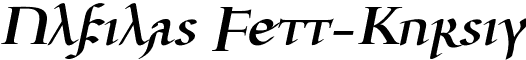 Ulfilas Fett-Kursiv font - Ulfilas II fett-kursiv.otf