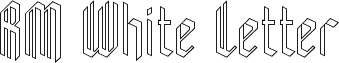 RM White Letter font - rm_white_letter.ttf