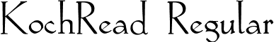 KochRead Regular font - kochread.ttf