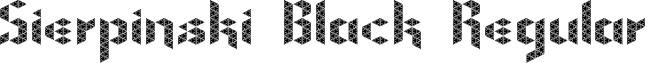 Sierpinski Black Regular font - sierpinski_black.ttf