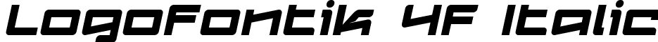 Logofontik 4F Italic font - Logofontik 4F-Regular Italic.ttf