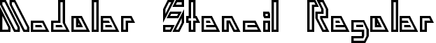 Modular Stencil Regular font - modular_stencil.ttf