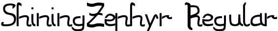 ShiningZephyr Regular font - ShiningZephyr.ttf