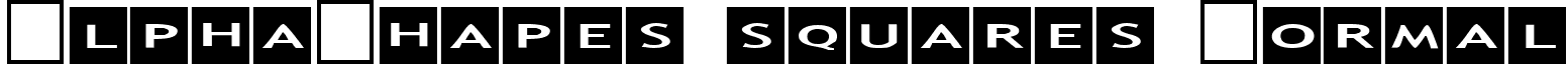 AlphaShapes squares Normal font - SQUARES.TTF