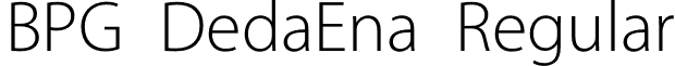 BPG DedaEna Regular font - BPG_DedaEna.otf