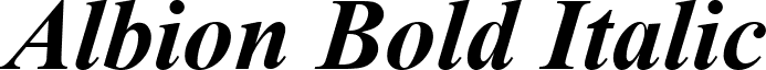 Albion Bold Italic font - A(BI).TTF