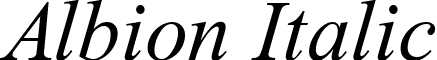 Albion Italic font - A(I).TTF