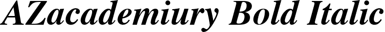 AZacademiury Bold Italic font - ACADBI.TTF