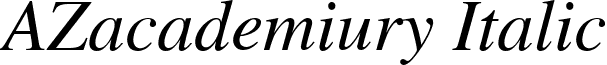 AZacademiury Italic font - ACADI.TTF