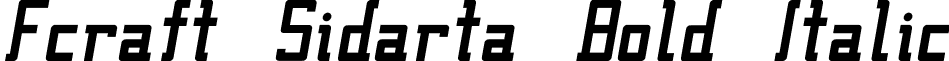 Fcraft Sidarta Bold Italic font - FCRAFSBI.TTF