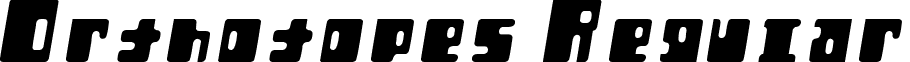Orthotopes Regular font - Orthotopes Oblique.ttf