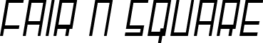 Fair N Square font - FairNSquare Condensed Italic.ttf