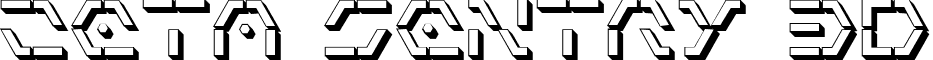 Zeta Sentry 3D font - zetasentry3d.ttf