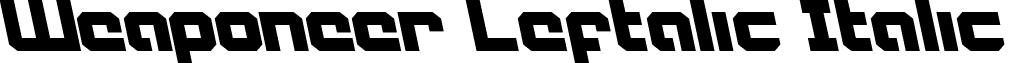 Weaponeer Leftalic Italic font - weaponeerleft.ttf