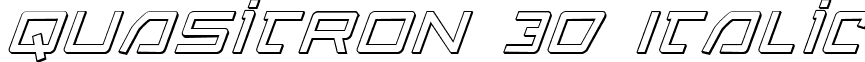 Quasitron 3D Italic font - quasitron3di.ttf