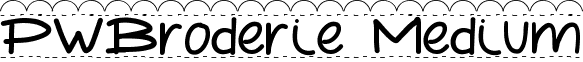 PWBroderie Medium font - PWBroderie.ttf