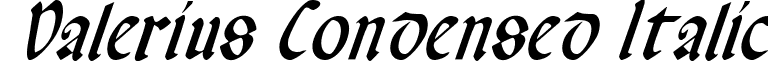 Valerius Condensed Italic font - valeriusci.ttf
