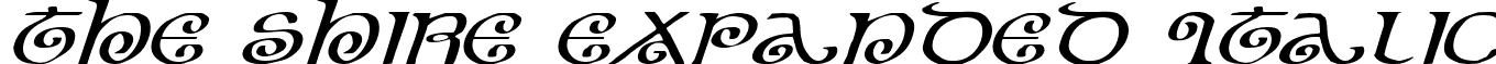 The Shire Expanded Italic font - theshireexpi.ttf