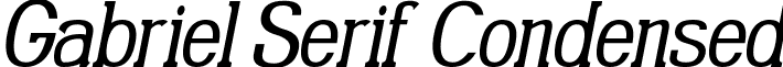 Gabriel Serif Condensed font - Gabriel Serif Condensed Italic.ttf