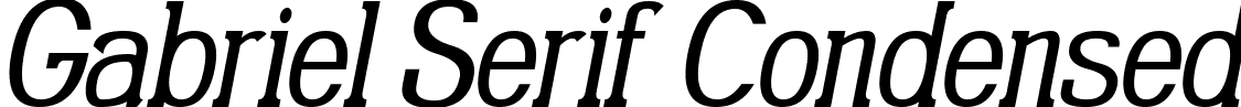 Gabriel Serif Condensed font - Gabriel_Serif_Condensed_Italic.ttf