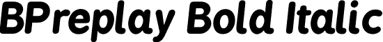 BPreplay Bold Italic font - BPreplayBoldItalics.otf